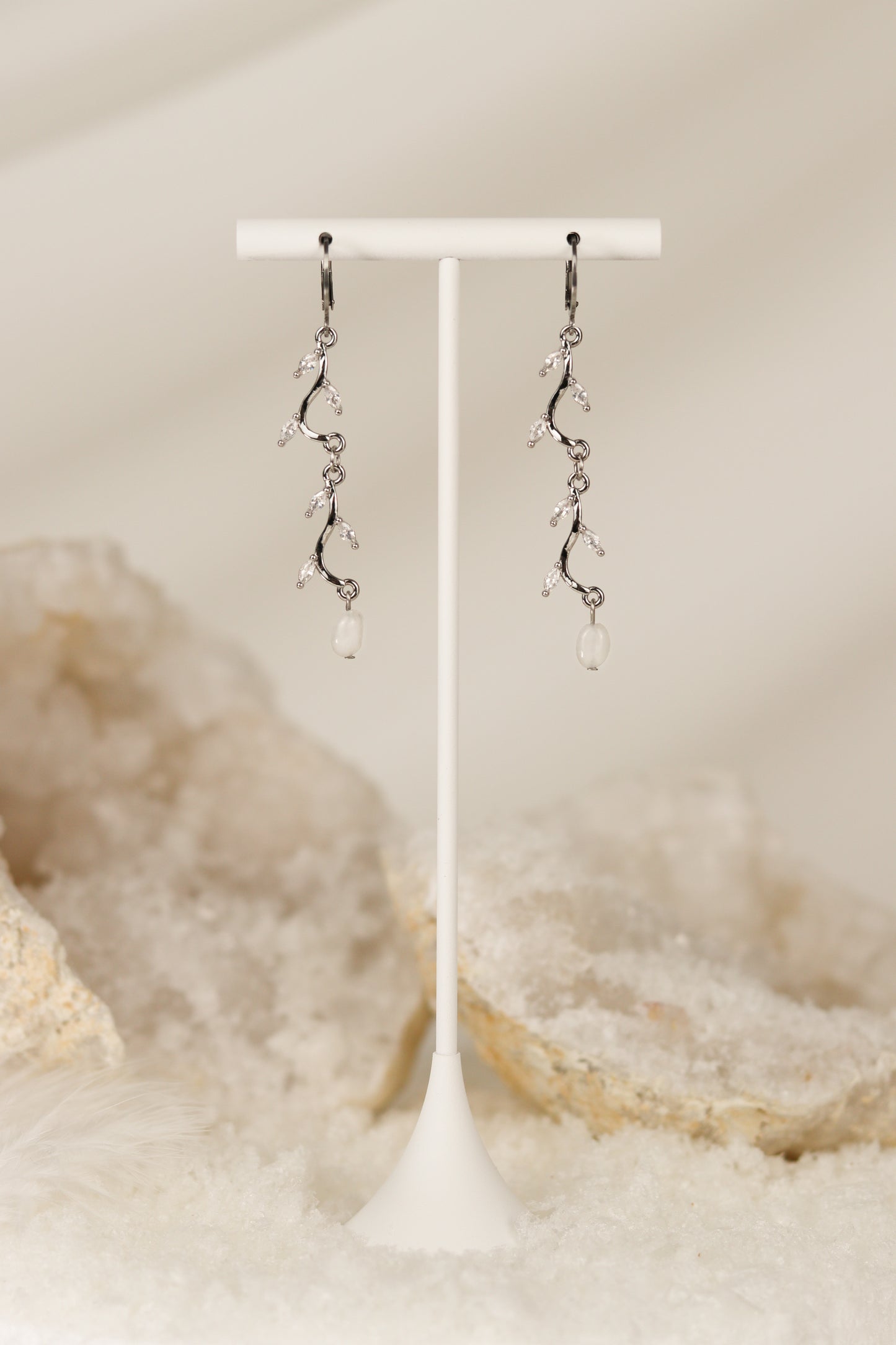 Nightbloom oorbellen zilver