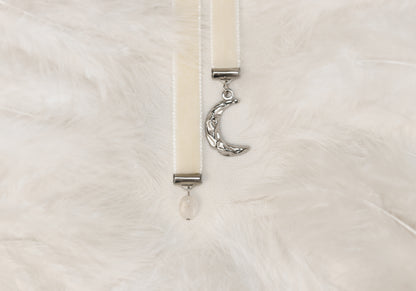 Crescent moon boekenlegger zilver