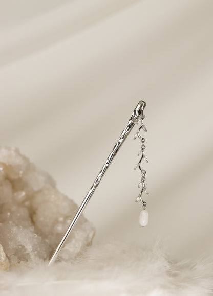 Silver Nightbloom hairpin
