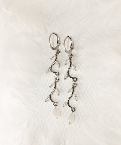 Silver Nightbloom earrings