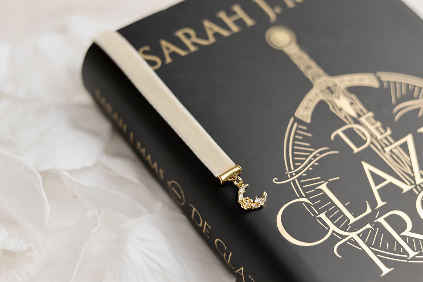 Lunar bloom bookmark